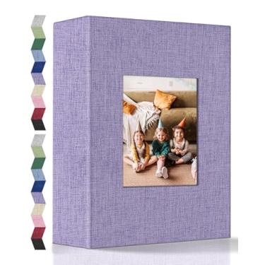 Imagem de popotop Álbum De Fotos 4X6 - 200 Álbuns Com Bolsos Horizontais, Capa Linho Para Família, Casamento, Aniversário, Férias Bebê