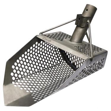 Imagem de Detector de metal de pá Coob Sand Scoop, colheres de aço inoxidável para detecção de metal, ferramenta de detecção de caça, mastro de cabo de fibra de carbono para viagem. Ótima coleção de 15 modelos