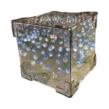 Imagem de Tulipa Flor Mar Cubo 3D Lâmpada Noturna DIY Criativa Pequena Lâmpada P