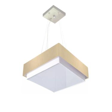 Imagem de Lustre Para Sala de Jantar Vivare Md-4402 Cúpula em Tecido 40x40cm