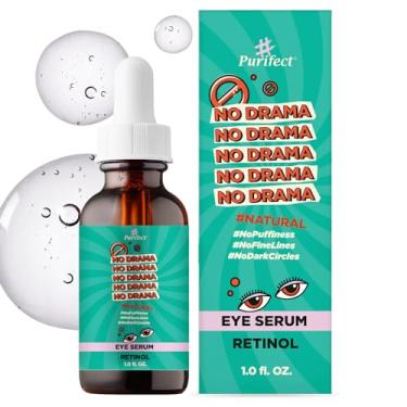 Imagem de Soro para os olhos de retinol natural Purifect – Tratamento para olheiras sob os olhos para inchaço e linhas finas – Feito nos EUA – Sérum antienvelhecimento com vitamina E, arginina, óleos de suporte