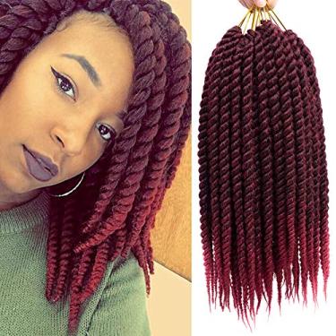 Imagem de Havana Twist Cabelo de crochê, pacote com 6 tranças de crochê de 30,48 cm, cabelo de crochê Senegalês, Jumbo Havana Twist Crochê (T1B/BG)