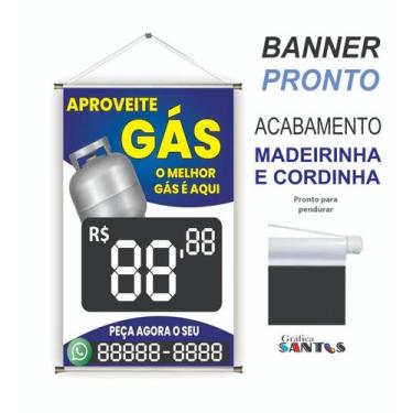 Imagem de Banner pronto Deposito de Gás  BA 465 medida 45x70 cm arte Pronta