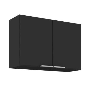 Imagem de Armário De Cozinha Aéreo 80cm Pérola Z34 Preto - Mpozenato