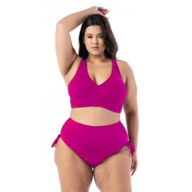 Imagem de Biquíni Plus Size Alças Largas Lateral Grossa Cintura Alta - WA modas,
