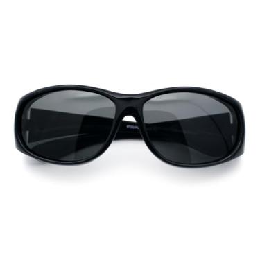 Imagem de SA106 polarizado infantil tamanho 48 mm ajuste sobre óculos de sol, Preto, One Size