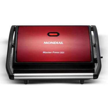 Imagem de Sanduicheira Eletrica 1000W Mondial Grill Antiaderente Luxx Red 220V