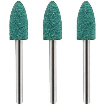 Imagem de Kit 3 Ponta Montada 8Mm Borracha Cônica Micro Retifica 3Mm