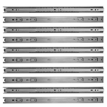Imagem de Kit 10 Corrediça Telescópica 45Cm Para Gaveta Trilho 5 Pares