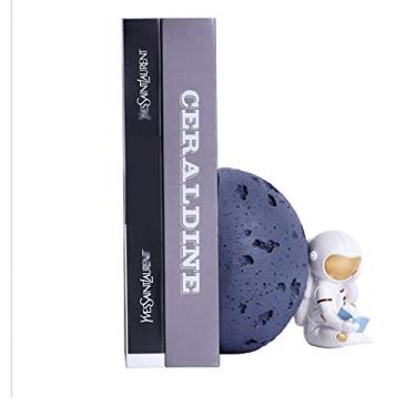 Imagem de Suporte para livros astronauta suporte de livros antiderrapante decoração de livros pesados arte criativa rolhas de livros para livros/filmes/CDs/videogames para livros pesados