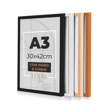 Imagem de Porta-Retrato Moldura Preta para Foto, Tamanho A3, Quadro Universal