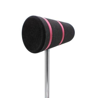 Imagem de Low Boy Batedor de bumbo de madeira - Batedor de bumbo versátil de peso médio com superfície de madeira durável e hastes de aço de grau aeroespacial (preto com listras brilhantes de framboesa, 1