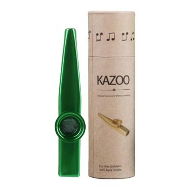Imagem de TTETTZ de boca Kazoo Flute com caixa de armazenamento, lembrancinhas de festa, conveniente, fácil de aprender, violão, violino, brinquedo exclusivo, Verde
