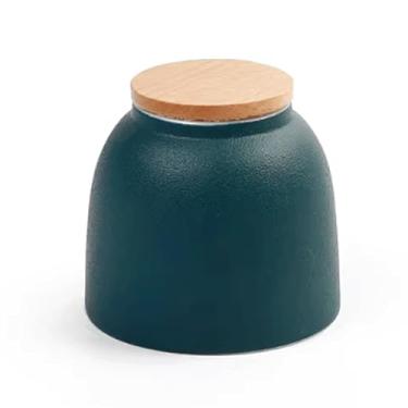 Imagem de esmen Recipientes de cerâmica para alimentos pequenos recipientes de café, potes de chá com tampas, pote de açúcar, pote de armazenamento, latas de biscoito