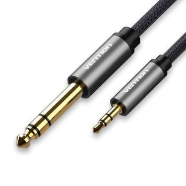 Imagem de Cabo Áudio Vention, P2 Para P10 Estéreo, 1.5M, Fone/Mesa Som DJ