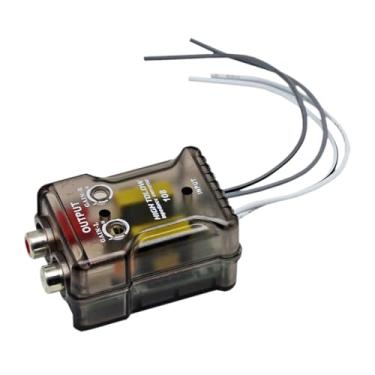 Imagem de KiBcsLic Conversor RCA de alta para baixa impedância de áudio, subwoofer, amplificador compacto e resistente com saída de nível ajustável, 2 canais