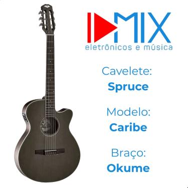 Imagem de Violão Malibu Elétrico Everest Black Stain