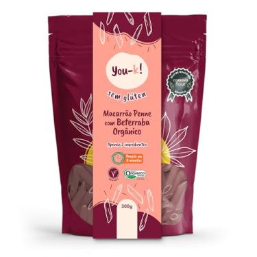Imagem de Macarrão Penne Sabor Beterraba Sem Glúten Orgânico You-ka! 300g