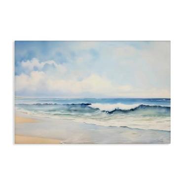 Imagem de Stupell Industries Arte de parede em tela serenidade de praia em aquarela, design por Creative Studio, 40,6 x 61 cm