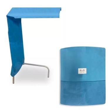 Imagem de Campo Cirúrgico Estéril para Mesa Mayo, 60 x 140 cm, Azul, Kit com 10 Unidades