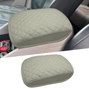 Imagem de Zxiaochun Capa de console central compatível com Honda Pilot 2009-2015, protetor de couro com tampa de apoio de braço do console médio, cinza