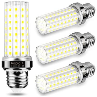 Imagem de Lâmpada LED 150W 2000 Lumens 6500K Branca com Base E26, E27, 4 Unidades, FANNICOO, Branco