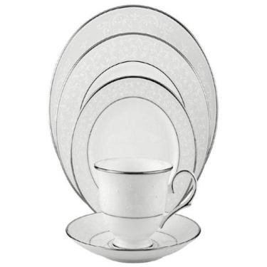 Imagem de Aparelho de Jantar Oval para Qualquer Ocasião com 5 Peças, Formato Oval e Material de Porcelana, LENOX 6140990, Branco