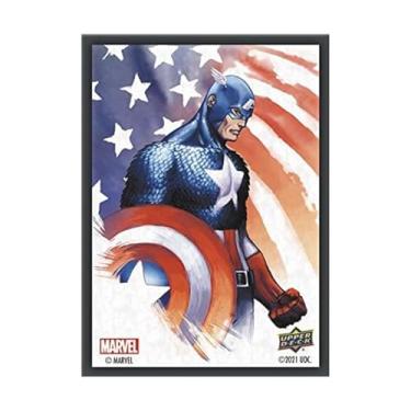 Imagem de Mangas Marvel Captain America (67 mm x 92 mm) 65 capas foscas