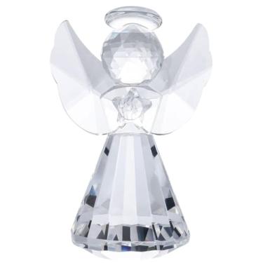 Imagem de Mini Estátua Anjo Guardião Cristal 8 cm – Escultura Decorativa Premium, Proteção Espiritual e Presente Memorável para Casa, Escritório e Datas Especiais