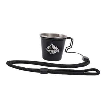 Imagem de IEUDNS Caneca de Acampamento, Caneca de Café, Portátil, de aço Inoxidável, Fácil de Limpar, Reutilizável, para Acampamento, Copo para Beber, para Mochilão, P, Estilo C