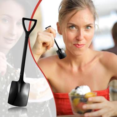 Imagem de Talheres de aço inoxidável, colher de sorvete, colheres de sobremesa, colheres de sopa para sobremesa, café, chá, iogurte, bolo, 15 cm