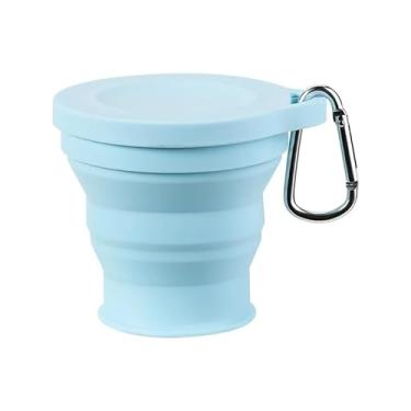 Imagem de Copo de água dobrável de silicone, esportes ao ar livre, silicone portátil à prova de quedas, copo telescópico resistente a altas temperaturas