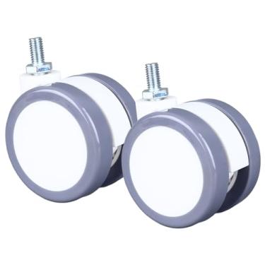 Imagem de SUNGOOYUE Pacote de 2 Rodízios Com Freio, 6,3 Cm, Rodízios Robustos para Móveis, Forte Capacidade de Carga para Carrinhos, PVCPP