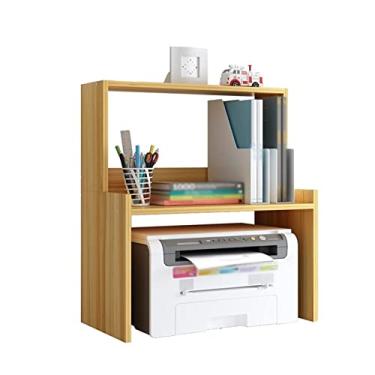 Imagem de GAORUIFENG Impressora de mesa, gabinete, prateleira, escritório, mesa, agulha, copiadora, multifuncional, camada dupla, suporte de armazenamento doméstico, armazenamento e organização de escritório