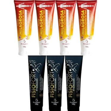 Imagem de Kit 4 Pomada Milagrosa 150G 3 Pomada Fisiofort Premium 150G - Bio Inst