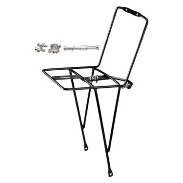 Imagem de oshhni Bagageiro dianteiro universal para bicicleta, suporte para bagagem, acessórios para transporte de carga, suporte para bagagem frontal de bicicleta,