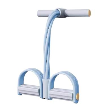 Imagem de Pulseira resistente a pedal – Corda de tensão de pedal de 4 tubos com alças, equipamento de treinamento de exercícios, ferramenta de força para exercícios físicos e exercícios físicos para abdômen e