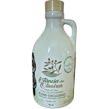 Imagem de Estância das Oliveiras Azeite de Oliva Extra Virgem, Blend Arbequina Arbosana Koroneiki, 250ml, Garrafa Cerâmica