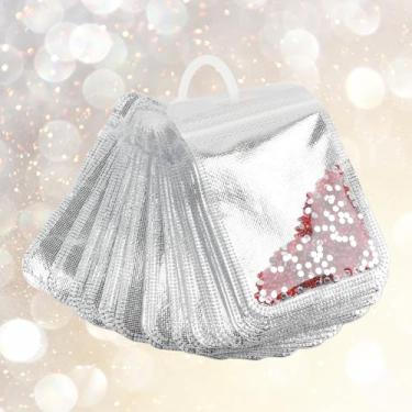 Imagem de 50 peças de sacos de armazenamento de contas de pintura de diamante – bolsas ziplock reutilizáveis para arte de diamante DIY, organizador de pedras e contas, acessórios de armazenamento de suprimentos