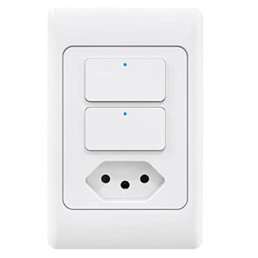 Imagem de Interruptor com Tomada Inteligente Wi-Fi AGL KS825 – Controle por App, Voz,Timer e Proteção Contra Sobrecarga