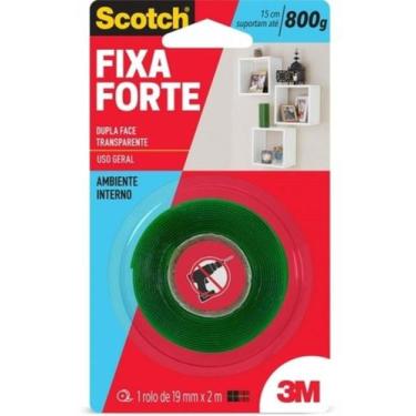 Imagem de Fita Dupla Face Fixa Forte 19mm X 2m Scotch 3M Transparente - 3M Scotc