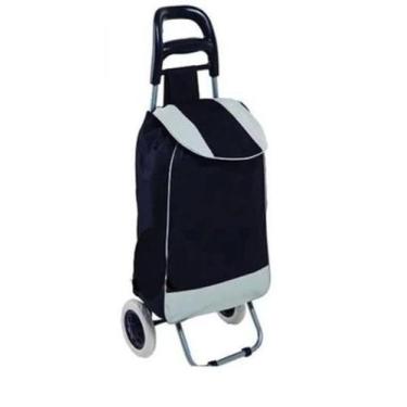 Imagem de Carrinho De Compras Feira Dobrável C/ Rodas Suporta Até 30kg Sortido -