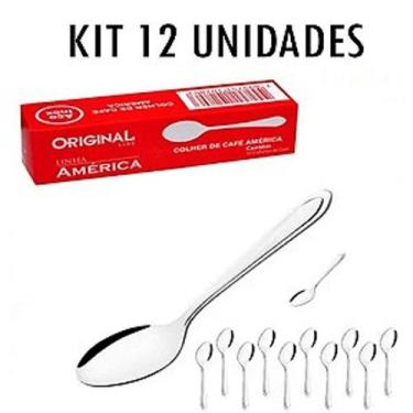 Imagem de Kit 12 Colheres  De Chá América Talheres - ORIGINAL LINE