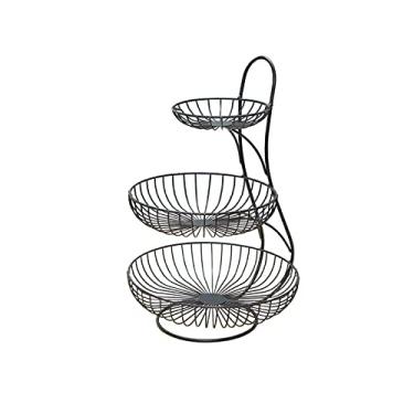 Imagem de Tigelas de frutas 3 camadas suporte de cupcake prato de frutas bolos sobremesas frutas lanche doces buffet display torre plástico branco para casamento casa tigela de frutas decorativa (cor: A) (A)