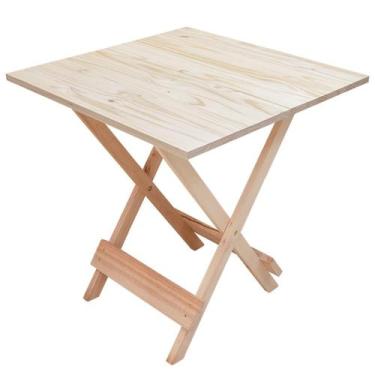 Imagem de Mesa De Madeira 70 Por 70 Dobrável Sem Pintura - Lcg Eletro