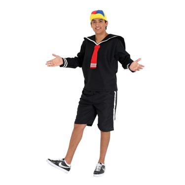 Imagem de Fantasia Quico Adulto Roupa Oficial Turma Chaves C/ Chapéu