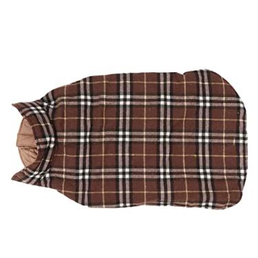 Imagem de Casaco de inverno para cachorro, colete macio de poliéster e algodão, quente para animais de estimação, jaqueta para cães grandes, grade de café, atividades internas e externas (5XL)