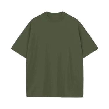 Imagem de Camiseta Masculina 100% Algodão Lisa M-5XL Para Academia, Esporte, Fit