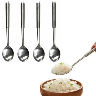 Imagem de Kit 4 Colheres De Servir Arroz Grande 33cm Resistente - Original
