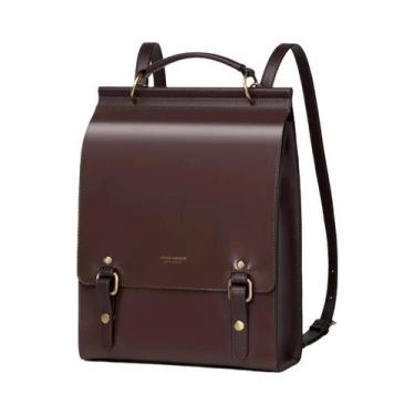 Imagem de Mochila De Couro Vintage Para Mulheres, Bolsa Casual Para Viagem, Facu